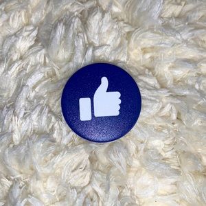 New “Like” button thumbs up Pop Socket / blue & white for phone case